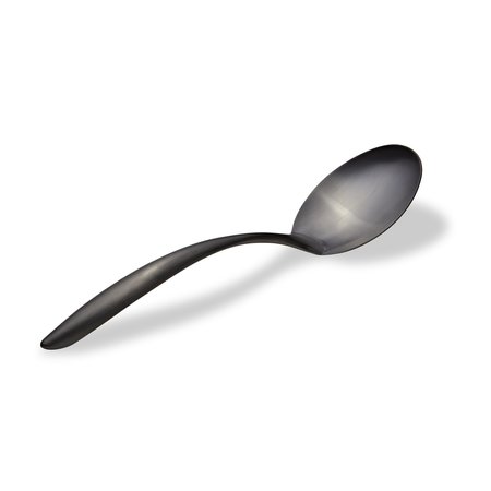 BON CHEF Ez Use Banquet Solid Serving Spoon W/Holl Coolhandle 9-3/4" - Black Matte 9463BM